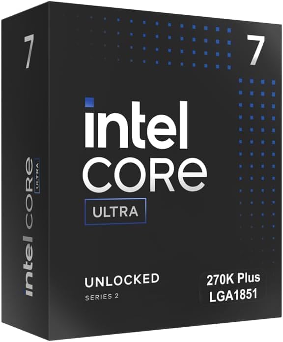 Intel® Core™ Ultra 7 İşlemci 270K Plus 24 çekirdek (8 P çekirdeği + 16 E-çekirdek) 5,5 GHz'e kadar