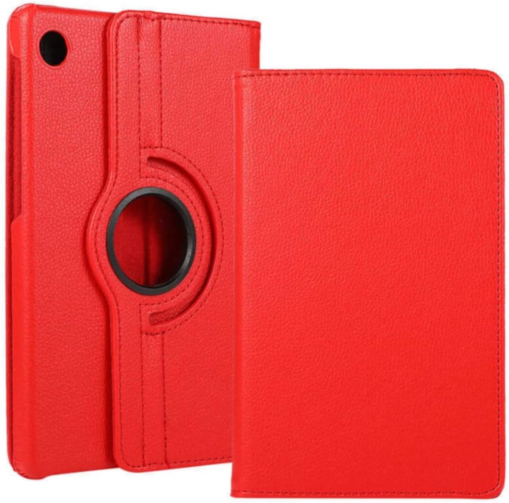 - ile uyumlu Mate Pad T10s Standlı Kapaklı Dönebilen Tablet Kılıfı - Kırmızı