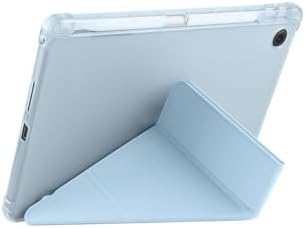 - Tab TB311FU 10.1 inç ile Uyumlu Standlı Kalem Bölmeli Uyku Modlu Akıllı Kılıf Kapak - Mavi