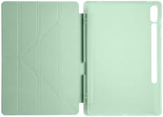 Alternative view of - Galaxy Tab S9 FE Plus Kılıf ile Uyumlu Tri Folding Kalem Bölmeli Standlı Kılıf-Gri 3