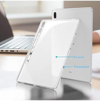 - Galaxy Tab S9 Sm-x710 ile Uyumlu Kılıf Şeffaf Pürüzsüz Premium Silikon Kapak