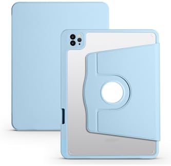 Alternative view of - Ipad Pro 11 2022 4. Nesil M2 Çip ile Uyumlu Kılıf 360 Standlı Dönebilen Kalem Bölmeli Kapak - Mavi