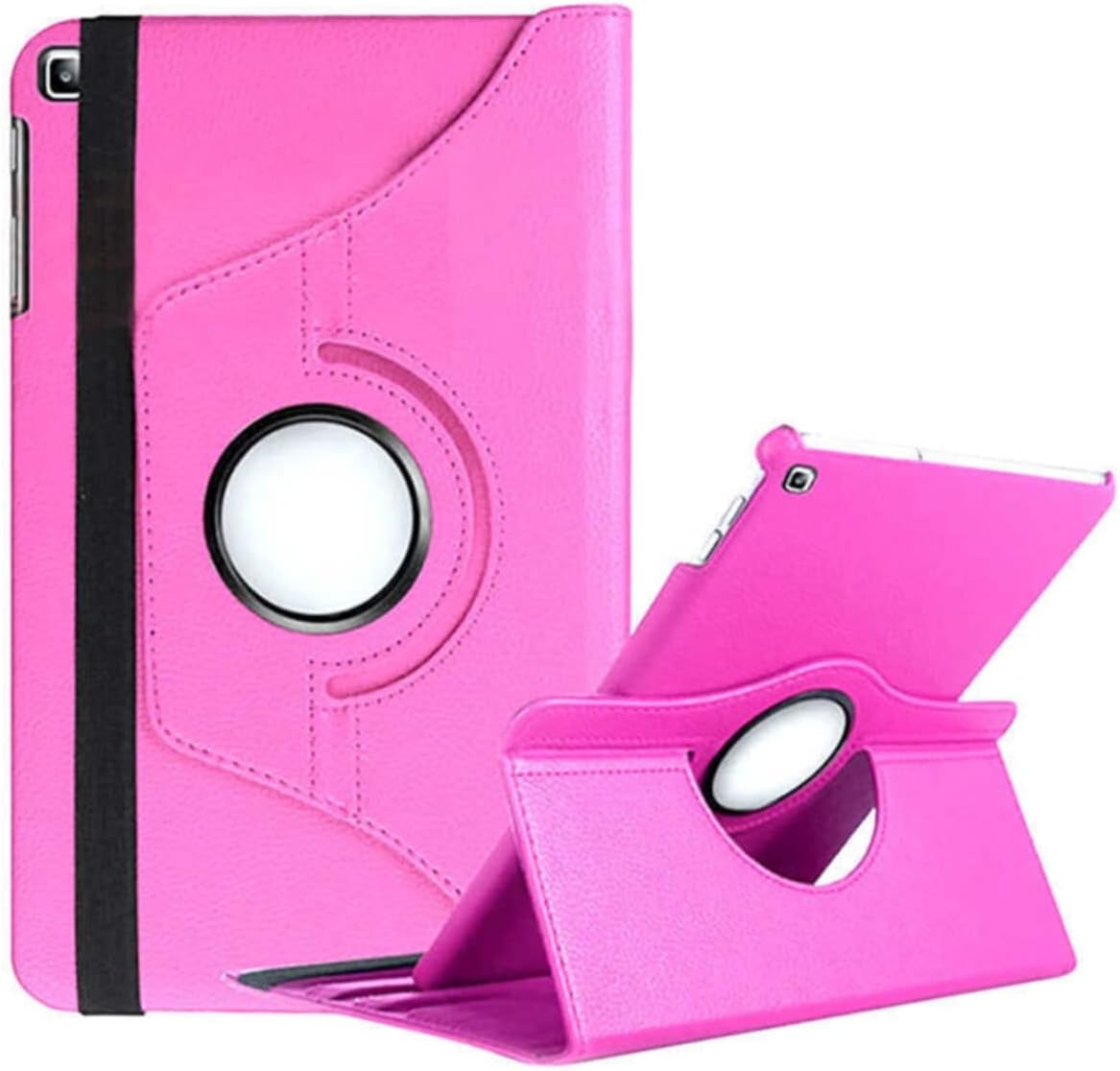 Alternative view of - Galaxy Tab ile Uyumlu A 8.0 2019 T290 Standlı Kapaklı Dönebilen Tablet Kılıfı Açık Pembe