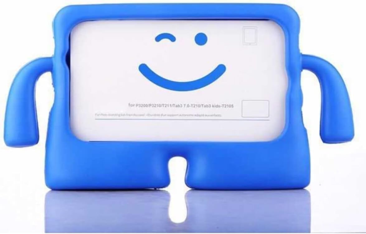 Alternative view of - Galaxy Tab ile Uyumlu S6 Lite P610 Standlı Tutamaçlı Kids Yumuşak Ibuy Silikon Tablet Kılıf Mavi