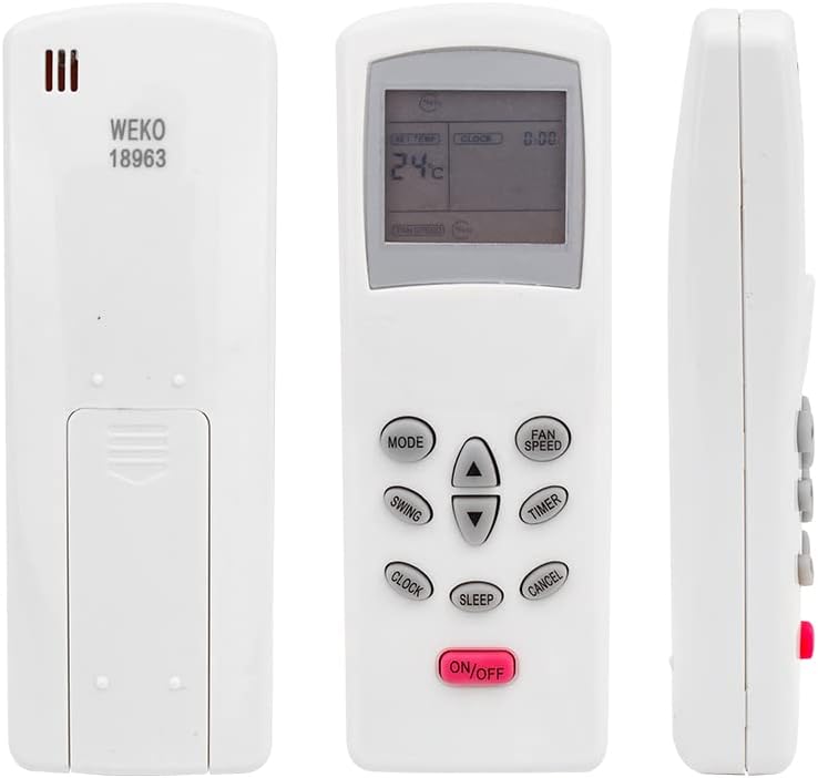 Weko TCH-DMR-A2 Klima Kumandası LCD Ekranlı Duvar Tipi Modellerle Uyumlu Muadil Yedek Uzaktan Kontrol