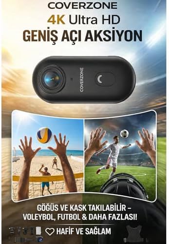 Alternative view of Göğüse Takılabilir Mıknatıslı Kolyeli 1080P Mini Geniş Açı Aksiyon Kamera | Hafif ve Kompakt Tasarım | Spor, Koşu,, Günlük Kullanım İçin POV Kayıt Kamerası- Kask Kamera (SİYAH)