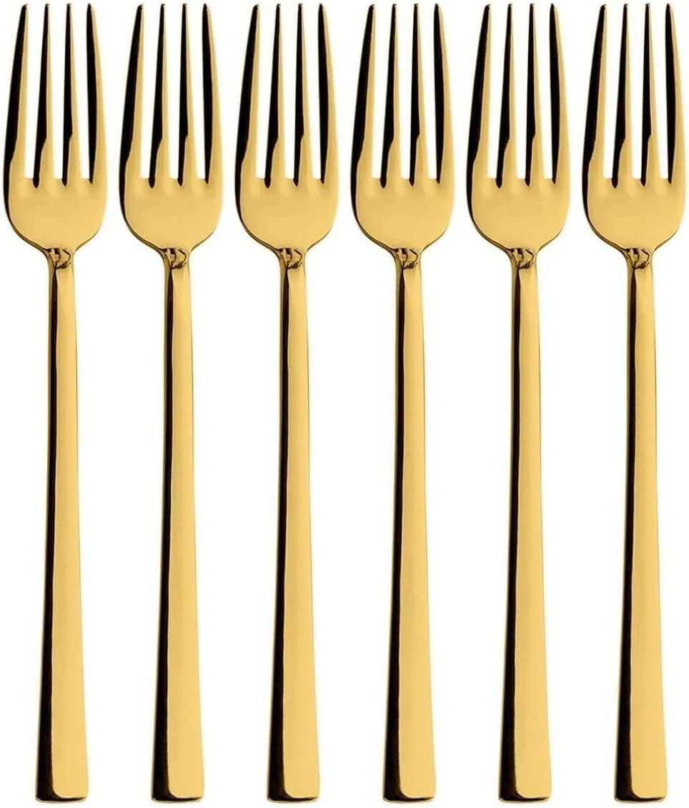 Alternative view of Tatlı Çatal Seti, Renkli, 6 Adet Çatal Seti, Çelik, 16 cm, Metalik, Paslanmaz, Kutulu