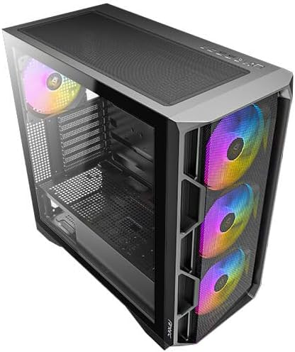 Antec AX1000 ARGB, 750W 80+ Bronze PSU Dahil, 4x120mm ARGB Fan, Mesh Ön Panel, Temperli Cam, 360mm Radyatör Desteği, Mid-Tower ATX Oyun Kasası, Siyah