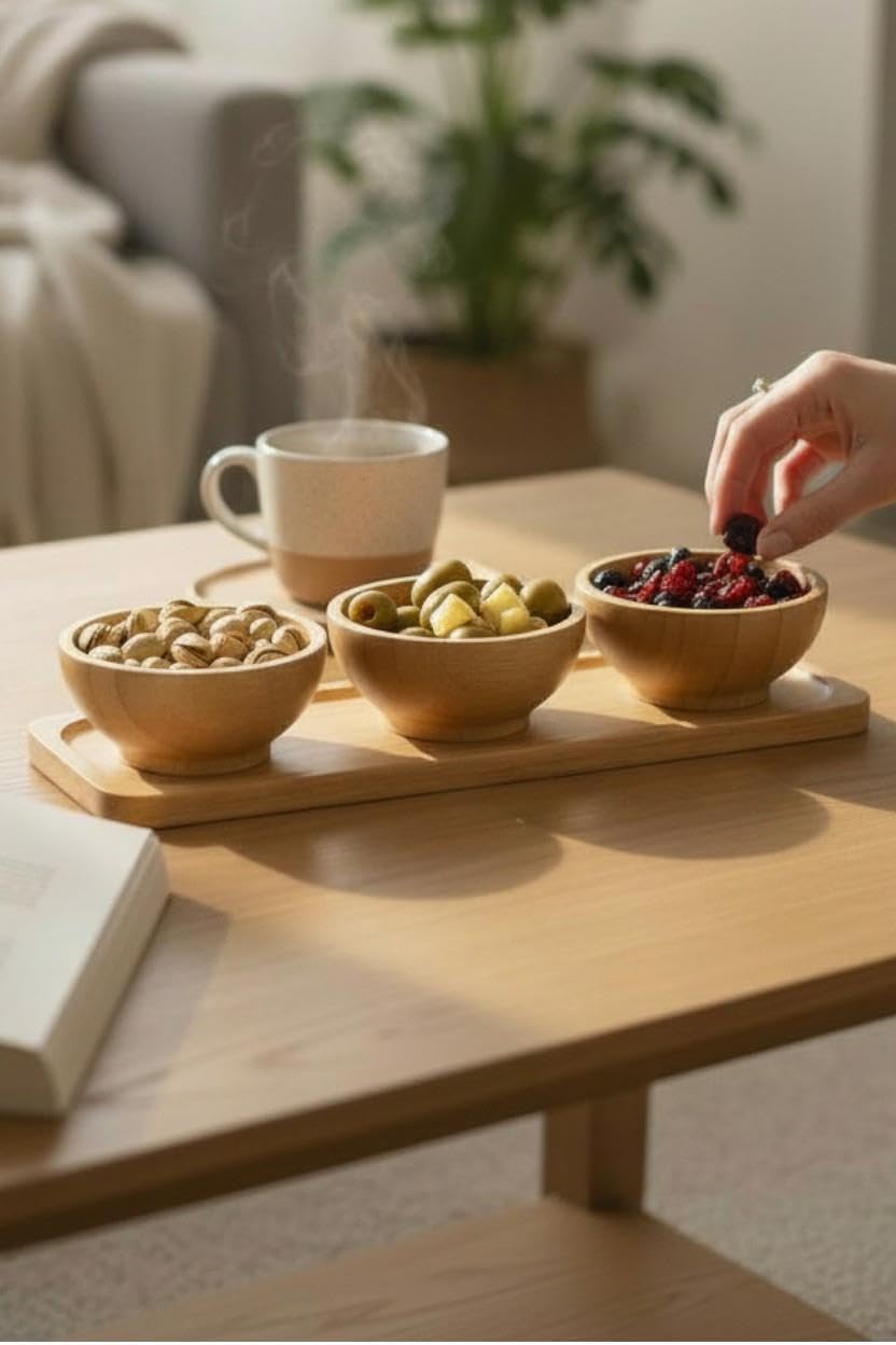 Alternative view of 4 Parça Bambu Sosluk, Çerezlik, Kahvaltılık