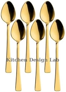 Çay Kaşık Seti, Renk, 6 Parça Çay Kaşığı Seti, Paslanmaz Çelik, Metalik, 11 cm, 70g, Elle Yıkanmalı