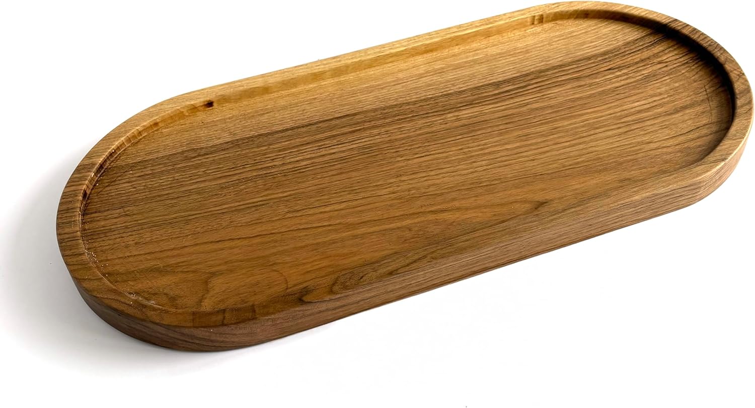 Rounded Tray - Tepsi/Masif Ceviz 51x23x 3 cm