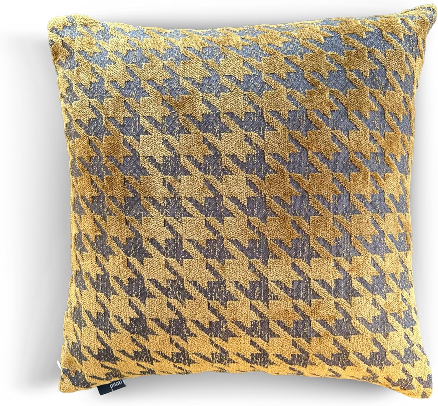 Alternative view of Yastık Kılıfı, Kazayağı Desenli, 50x50 cm, Sarı Desenli, Polyester Karışımı,