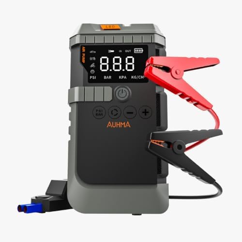 Alternative view of Akü Takviye Cihazı, Akü Takviyeli Hava Kompresörü, 150 PSI Dijital Göstergeli Oto Kompresör, Taşınabilir Şarjlı Kullanım, Fener Işığı ve SOS Mod, 12000 Mah Batarya (PSI,KPA,BAR,KG/CM²)
