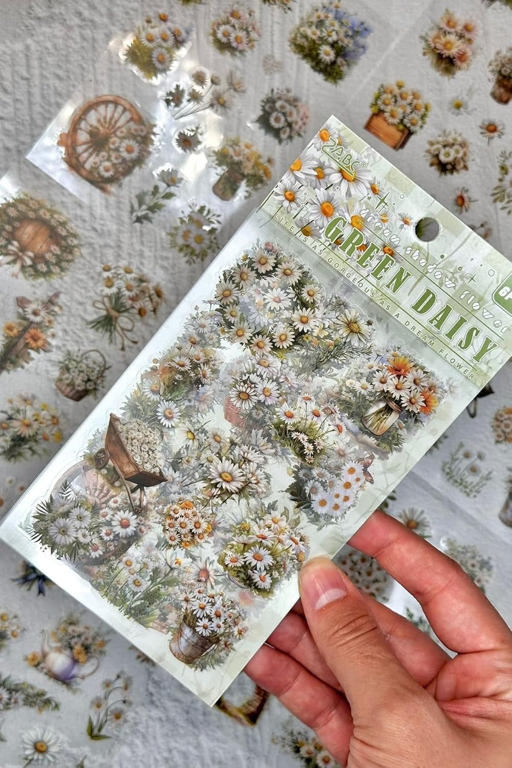Kolbi 6 Sayfa 80 Adet Şeffaf Papatya Bullet Journal Laptop Ajanda Planlayıcı