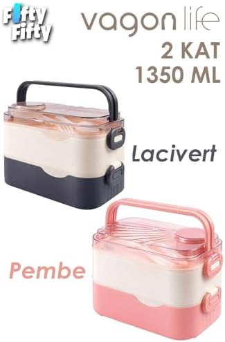 1350 ML Paslanmaz Çelik Bento Lunch Box İki Kat Üç Bölme Yeni Nesil Sefer Tası-1350ML-101102S