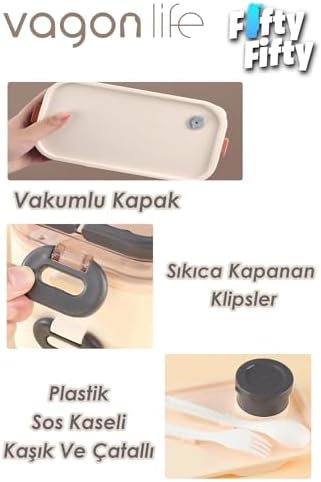 Alternative view of 1350 ML Paslanmaz Çelik Bento Lunch Box İki Kat Üç Bölme Yeni Nesil Sefer Tası-1350ML-101102S