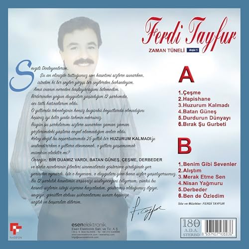 Tayfur Zaman Tüneli Arşiv 1 Plak, Türk Sanat Müziği LP