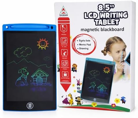 Baibian LCD Grafik Yazı Çizim Tableti, 8.5 inç Dijital Yazı Tahtası, Dokunmatik Kalemli, Çocuklar için Taşınabilir Çizim Tableti, Renk Seçenekli (yeşil)