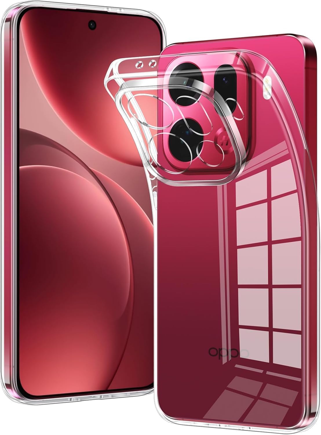 Alternative view of Oppo Find X9 Pro Uyumlu Kamera Korumalı Darbe Önleyici Ultra Slim TPU Şeffaf Silikon Kılıf