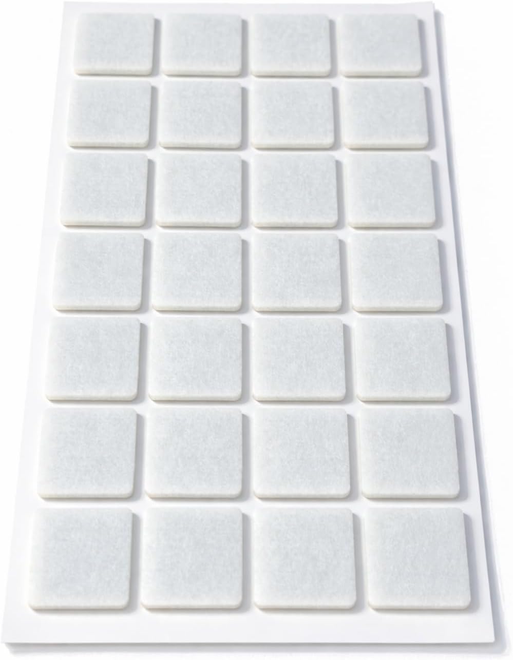 Yapışkanlı Keçe Ped, Kare, 25mm x 25mm, 32 Parça, Beyaz, Koltuk Ayağı için, Parke Zemin Koruma, Çizilme ve Gürültü Önleyici
