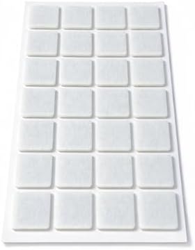 Alternative view of Yapışkanlı Keçe Ped, Kare, 25mm x 25mm, 32 Parça, Beyaz, Koltuk Ayağı için, Parke Zemin Koruma, Çizilme ve Gürültü Önleyici