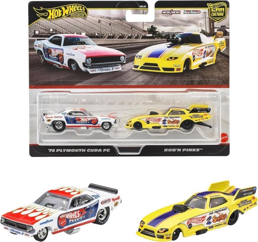 Alternative view of 1:64 Premium Car Culture 2'li Paket 72 PLYMOUTH CUDA FC - ROB'N PINKS JBL01