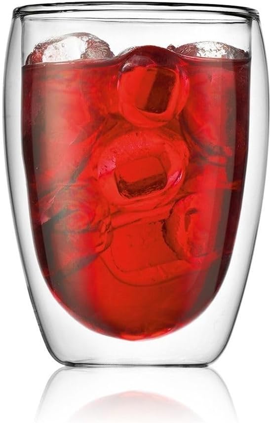 Alternative view of Çift Cidarlı Su ve Meşrubat Bardağı, Borosilikat Cam Şeffaf Cam Bardak 350 ml - 1 Adet - 12772