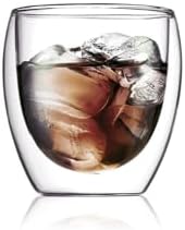 Yeni Tasarım Su Bardağı Çift Cidarlı 200 ml Şeffaf Cam Bardak 1 Adet - 2771