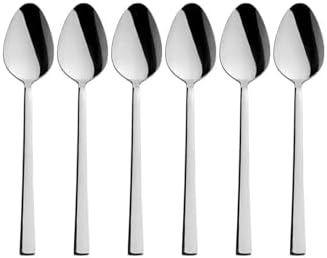 Alternative view of Parlak Gümüş Tatlı Kaşığı Seti, Kahvaltı Kaşık Seti, Paslanmaz Çelik, 6 Adet