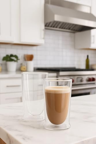 Alternative view of Çift Cidarlı Uzun Model Cam Kokteyl, Meşrubat,, Su Bardağı, 350 ML, 1 Adet - 12323