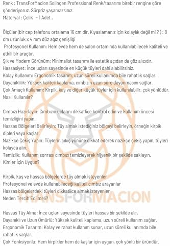4 Mm Geniş Uçlu Cımbız Çelik Solingen Professional, 721184