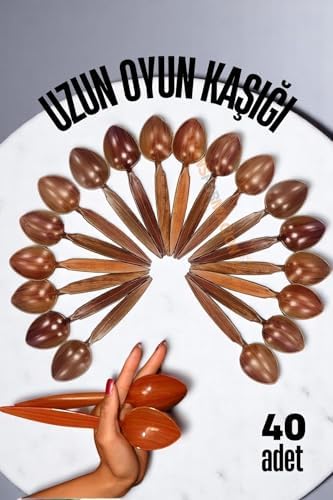 Uzun Oyun Kaşığı Halk Oyunu Kaşığı - Kına Kaşığı Uzun Saplı Zeybek Oyun Kaşığı 40 Adet, 721656