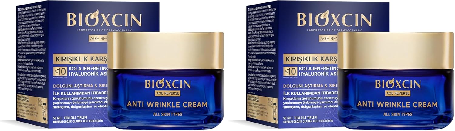 Alternative view of Age Reverse Kırışıklık Karşıtı Gece Kremi 50 ml – Retinol, Kolajen, Hyaluronik Asit ve Bitkisel Kompleks İçerikli – Sıkılaştırıcı ve Dolgunlaştırıcı Etki (2 paketi)