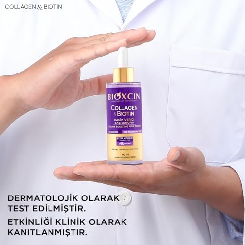 Collagen & Biotin Saç Serumu 100 ml – Saç Dökülmesine Karşı, Hacimlendirici, Hidrolize Kolajen, Biotin ve BioComplex B11 İçerikli (2 paketi)