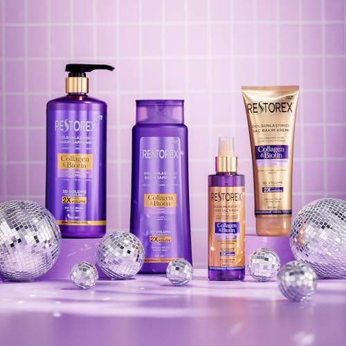 Alternative view of Restorex Collagen & Biotin Dolgunlaştırıcı Şampuan 900 ml – Hacimsiz Saçlar İçin Sülfatsız, Kolajen ve Biotin İçerikli Yoğun Hacim Veren Bakım Şampuanı (2 paketi)