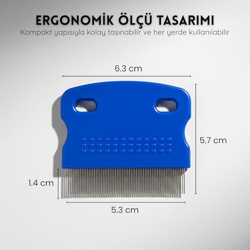 Alternative view of Kedi Köpek Bit ve Pire Tarağı - Evcil Hayvan Kir, Kepek ve Ölü Tüy Temizleyici - Paslanmaz Çelik Sık Dişli - Gözyaşı İzi Temizlemeye Yardımcı Tarak