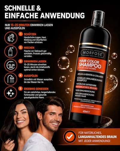 Hızlı Beyaz Kapatıcı Naturel Kahverengi Şampuan 420 ml