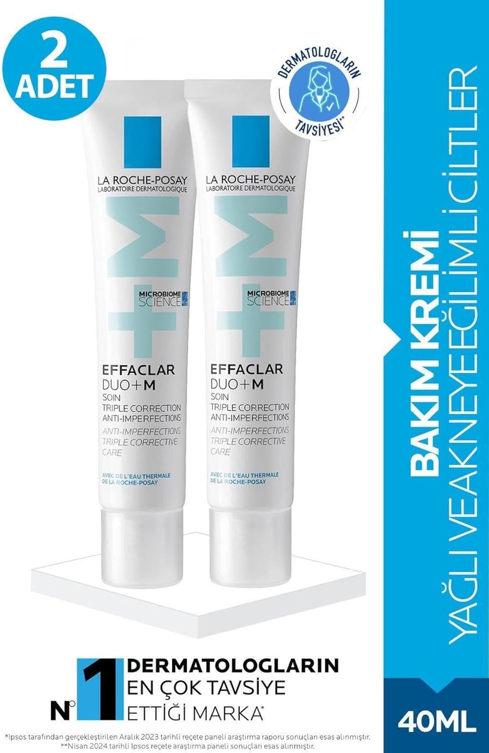 Effaclar Duo(+) Akneye Eğilim Gösteren Ciltler Için Cilt Bakım Kremi 2 Adet