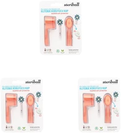 Alternative view of STERIBALL ŞARJLI PİLLİ DİŞ FIRÇALARI İÇİN HİJYENİK DİŞ FIRÇASI KORUMA KABI-2'Lİ TURUNCU X 2 (3 paketi)