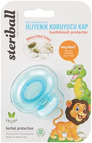 The Humble Co. Diş Fırçası için Vegan Hijyenik Koruyucu Açık Mavi Kap (3 paketi)