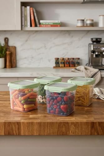 Smatware 4'Lü Set Loxo Sızdırmaz Saklama Kabı 1500 ML YEŞİL