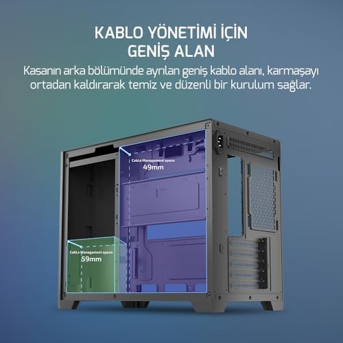Warcry Ronin 3xARGB Fan 80+ Bronze Micro-ATX Gaming (Oyuncu) Kasa (750W)