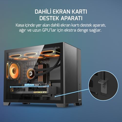 Alternative view of Warcry Ronin 3xARGB Fan 80+ Bronze Micro-ATX Gaming (Oyuncu) Kasa (750W)