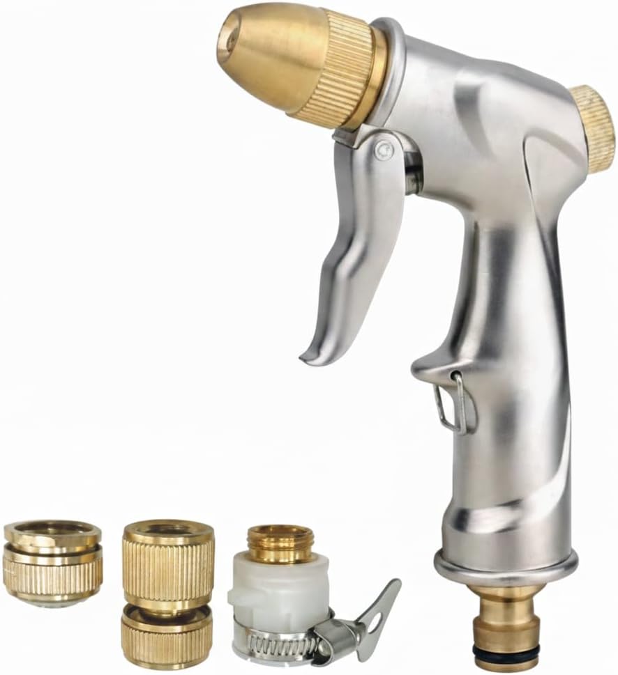 Alternative view of Otomatik Metal Sulama Tabancası Pro Set, Bahçe Sulama Seti, Pirinç Bağlantı Parçaları Dahil