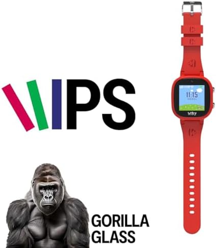Alternative view of 5E eSimli Akıllı Çocuk Saati Görüntülü ve Sesli Arama, GPS, SOS, Konum Takibi, Güvenli Liste, 112 Acil, Gorilla Glass Dokunmati Renkli Ekran (Tüm Operatörler eSIM) (Kırmızı)