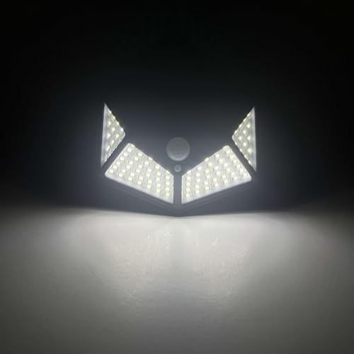 Alternative view of 100 LED Güneş Enerjili Solar Duvar Apliği - 1200 Lümen Hareket Sensörlü 3 Modlu Bahçe Aydınlatması, Hero Led Solar Duvar Armatürü IP65 Su Geçirmez, 270° Geniş Açı (Siyah)