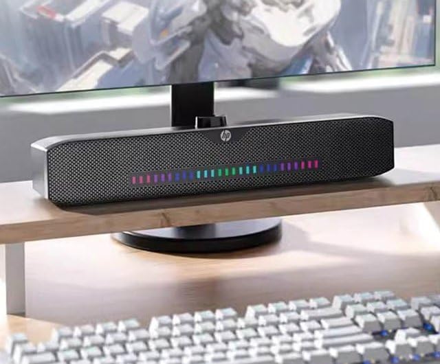 Alternative view of HP DHS-4200S RGB Soundbar - Bluetooth ve 3.5mm Kablolu Hibrit Hoparlör, USB Beslemeli, Masaüstü PC ve Laptop Uyumlu, Dinamik LED Işıklı, 6W Ses Çıkış Gücü, 2B283AA