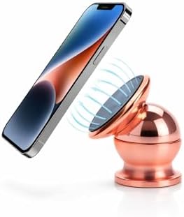 Alternative view of Araba Manyetik Telefon Tutucu 360 Derece Döner Mıknatıslı Mini Metal Stand Torpido Panel Yapışkanlı Akıllı Telefon Tutacağı Tek Elle Kullanım (Rose)