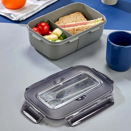 Alternative view of Beslenme Kutusu, 2 Bölmeli Lunch Box, Kaşık ve Çatal Dahil, BPA, Kilitlenebilir Kapak, Çatal Kaşık Bölmeli