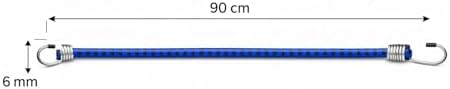 Alternative view of BAGAJ LASTİĞİ 3’LÜ SET 90 cm 6mm, Dolamaçlı Elastik Kordon, Çelik Kancalı, Yüksek Dayanımlı, Güvenli Yük Sabitleme İçin Profesyonel Kullanım